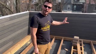 Framing a Rooftop Deck With Wood [upl. by Romeu]