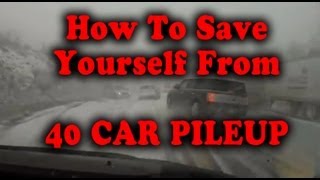 How To Dodge 40 Car Pileup Accident [upl. by Aimik789]