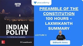 L5 Preamble of The Constitution  100 Hours  Laxmikanth Summary  UPSC CSE 2020  Sidharth Arora [upl. by Asserac]