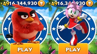 Sonic Dash  Red vs Amy  All Characters Unlocked  Gameplay [upl. by Namya]