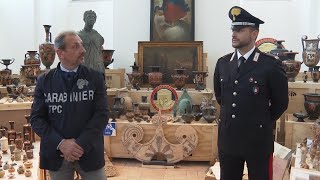 US vows more returns of looted antiquities as Italy celebrates latest haul of 600 artifacts [upl. by Arlene]