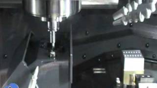 Makino iQ300 Precision Micromachining Center with Hybrid Automatic Tool Length Measurement [upl. by Nnaitak]