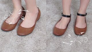 DIY Ankle Strap For Your Flats Heels [upl. by Eirovi]