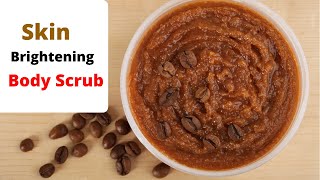 How To Make Skin Brightening Body Scrub Emulsified Sugar Scrub With Turmeric Rice And Coffee [upl. by Ilegna]