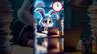 Evil Cat Sabotages The Good Bunny At Work funny cartoon office comedy [upl. by Beker803]