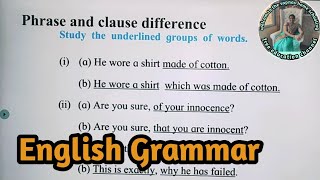 phrase and clause difference [upl. by Ener]