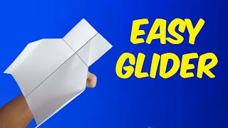 paper airplane glider instructions  how to make a paper airplane glider best glider paper airplane [upl. by Angid865]