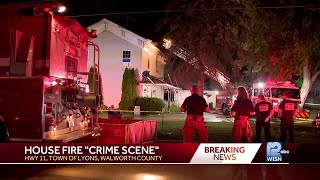 Walworth County house fire investigated as crime scene [upl. by Nytram]