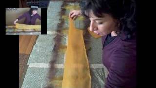 Nuno Felting 2 Laying out amp rolling [upl. by Dougall556]