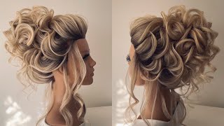 Beautiful updo hairstyle tutorial [upl. by Nivahb]