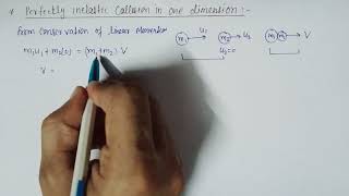 Perfectly inelastic collision in one dimension  Unit4  Work Energy and Power Class11 [upl. by Colville]