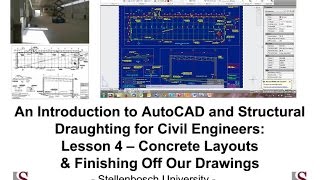 Introduction to AutoCAD amp Structural Draughting for Civil Engineers Tutorial 4  Concrete Layouts [upl. by Anital]