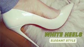 White Stilettos Your Ultimate Style Weapon fashionista luxury heels designershoes shoelover [upl. by Azpurua]