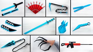 EASY ORIGAMI  How to Fold Paper into Samurai Swords Knives amp Stars [upl. by Enomrej182]