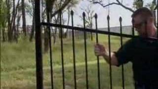 Installing ornamental steel fence on a grade [upl. by Losyram]