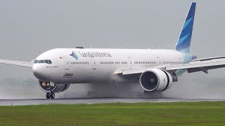 36 MENIT Video Plane Spotting di Soekarno Hatta  WET Landing B777 Garuda Indonesia [upl. by Goda]