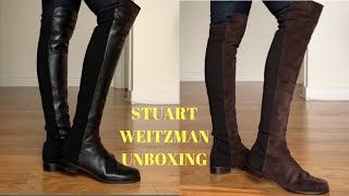 UNBOXING amp TRY ON  STUART WEITZMAN 5050 BOOTS [upl. by Laurance]