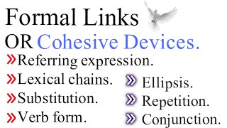 Formal links and its types cohesivedevices lexicalchains Formallinks verbform ellipsis [upl. by Eilime718]