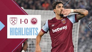 West Ham 10 Olympiacos FC  Lucas Paquetá Stunner Secures Points  UEFA Europa League Highlights [upl. by Behm]