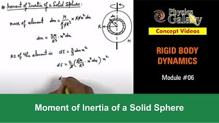 Class 11 Physics  Rigid Body Dynamics  6 Moment of Inertia of a Solid Sphere  For JEE amp NEET [upl. by Ninnahc]