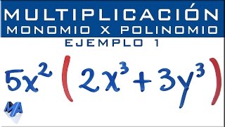 Multiplicación de expresiones algebraicas  Monomio por polinomio  Ejemplo 1 [upl. by Mahmud647]