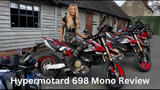 Hypermotard 698 Mono RVE Review  Ducati Media Day Pt1 [upl. by Eelra]