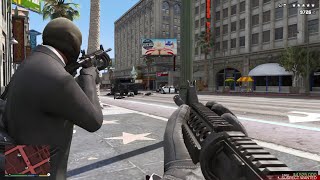 GTA 5  First Person Bank Heist  Six Star Escape [upl. by Odericus]