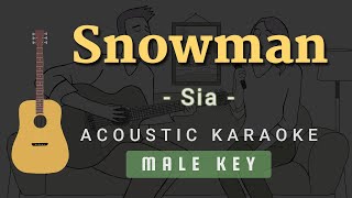 Snowman – Sia Acoustic Karaoke  Male Key [upl. by Eibor]