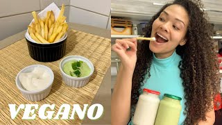 MOLHO DE ALHO E MAIONESE VERDE VEGANA  CARO COZINHA [upl. by Tfat]