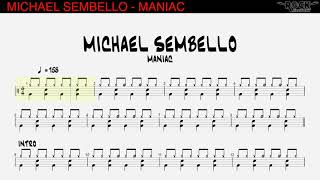 MICHAEL SEMBELLO  Maniac Flashdance OST DRUMLESS BACKING TRACK  SCORE [upl. by Enyawd249]