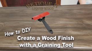 DIY How to Restore Old Furniture and bring the Wood Grain Back  Retique It with a Graining Tool [upl. by Aneetak]