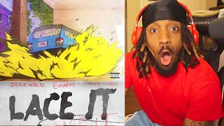 THEY SAYING EMINEM RUINED THIS SONG  Juice WRLD Eminem  Lace It REACTION [upl. by Anaahs]