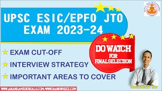 UPSC ESICEPFO JTO  How to prepare for Interview [upl. by Dranyer977]