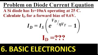 Diode Current Equation Numerical 1 [upl. by Yrocej919]