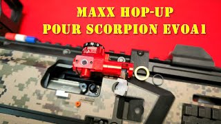 Airsoft  Bloc hopup MAXX pour Scorpion EVO A1 ASG French [upl. by Abrahamsen]