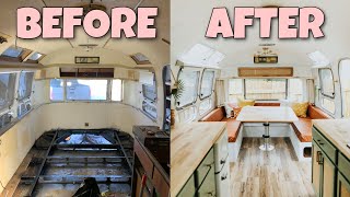 WE FINISHED THE AIRSTREAM  Before And After Renovation Tour [upl. by Arika]