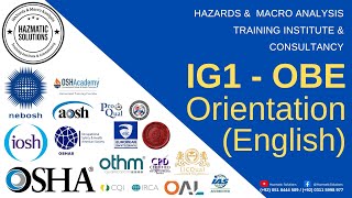 NEBOSH IG1 OBE  Orientation English [upl. by Karleen]