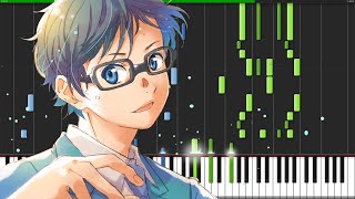 Hikaru Nara  Shigatsu wa Kimi no Uso Opening 1 Piano Tutorial Synthesia  KimPianime [upl. by Cedell]