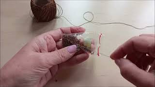 Tatting with beads [upl. by Dao]