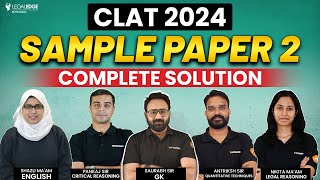 CLAT 2024 Sample Paper 2  Complete Solution  Sample Questions 2 by CLAT Consortium [upl. by Llerraf]