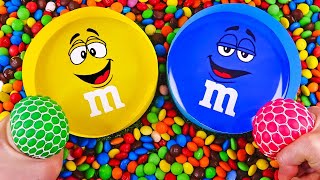 Satisfying Video  Unpacking and Mixing Rainbow Candy in MampMS Boxes ASMR best full of candy [upl. by Rania]