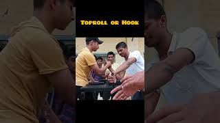 Toproll vs Hookarmwresting shortsvideo reels armwrestling [upl. by Darci]