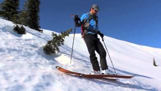 Backcountry skiing tip  Reversing direction on a steep slope [upl. by Novek]