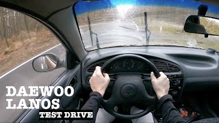 Daewoo Lanos 2001 15 16V 100HP  POV Test Drive  Review  0100 acceleration by Gearup [upl. by Ocer]