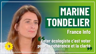 « Le vote écologiste cest cohérence et clarté » Marine Tondelier sur France Info [upl. by Donoho]