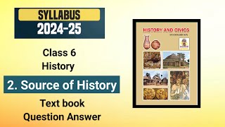 Class 6 history chapter 2 source of history question answer 6 standard history chapter 2 [upl. by Cloe158]