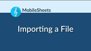 MobileSheets  Importing Files [upl. by Xella107]