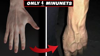 get veiny hands permanently in 4 minutes  step by step [upl. by Fauch]