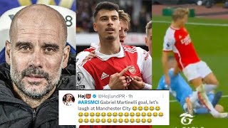 Arsenal fans trolls Man City after Arsenals Epic Upset Banter Mode ON 😂⚽ [upl. by Hatokad]