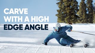 How to increase your edge angle  Advanced ski carving [upl. by Bowra691]